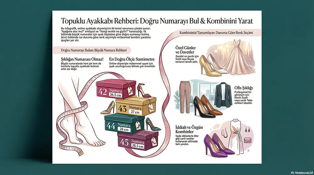 Büyük Numara Kadın Ayakkabı Rehberi: 42, 43, 44 ve 45 Numara Kaç CM Rubrica Shoes