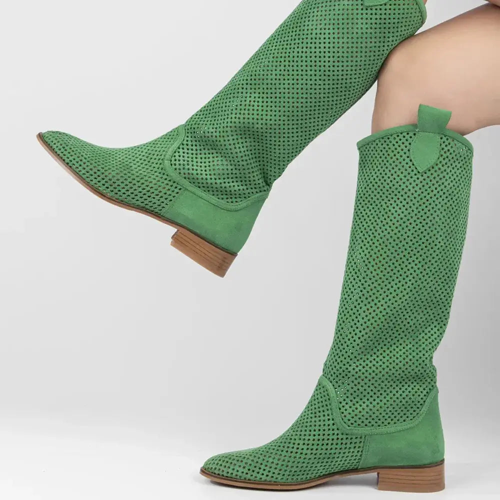 Green Western Cowboy Boots for Women RA-8011 image 0