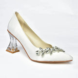 Pearl Rhinestone Low Heel Wedding Shoes RA-050 image 3