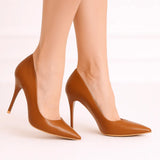 Taba Stiletto Topuklu Ayakkabı MA-021 RUBRICA