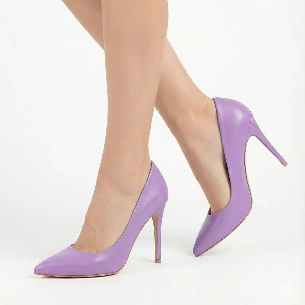 Lila Stiletto Topuklu Ayakkabı MA-021 RUBRICA
