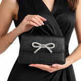 Siyah Fiyonklu Kadın Abiye Çanta SH-02