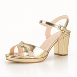 Altın Ayna Bilekten Bağlamalı Sandalet RA-160