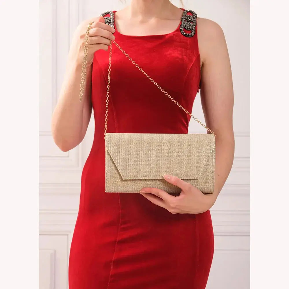 Altın Çupra Zincirli Abiye Çanta SH-01 RUBRICA 