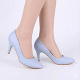 Bebe Mavi 7 cm Topuklu Ayakkabı MA-017