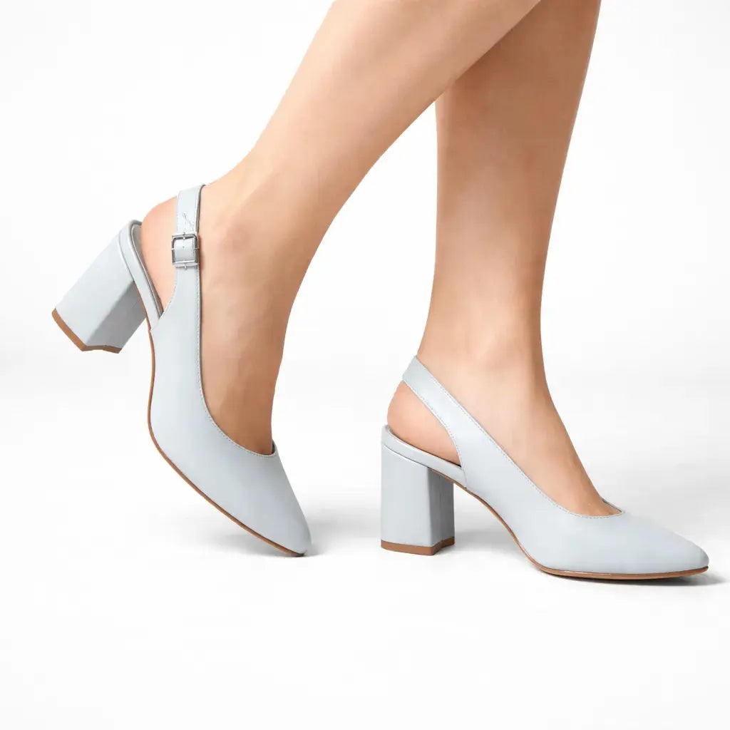 Bebe Mavi Bilekten Bağlamalı Kalın Topuklu Ayakkabı MA-028