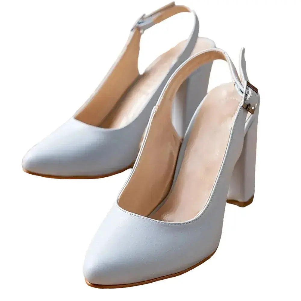 Bebe Mavi Bilekten Bağlamalı Kalın Topuklu Ayakkabı MA-028
