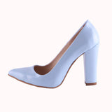 Bebe Mavi Rugan Kadın Kalın Topuklu Ayakkabı MA-023