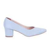 Bebe Mavi Süet Alçak Topuklu Ayakkabı RA-162