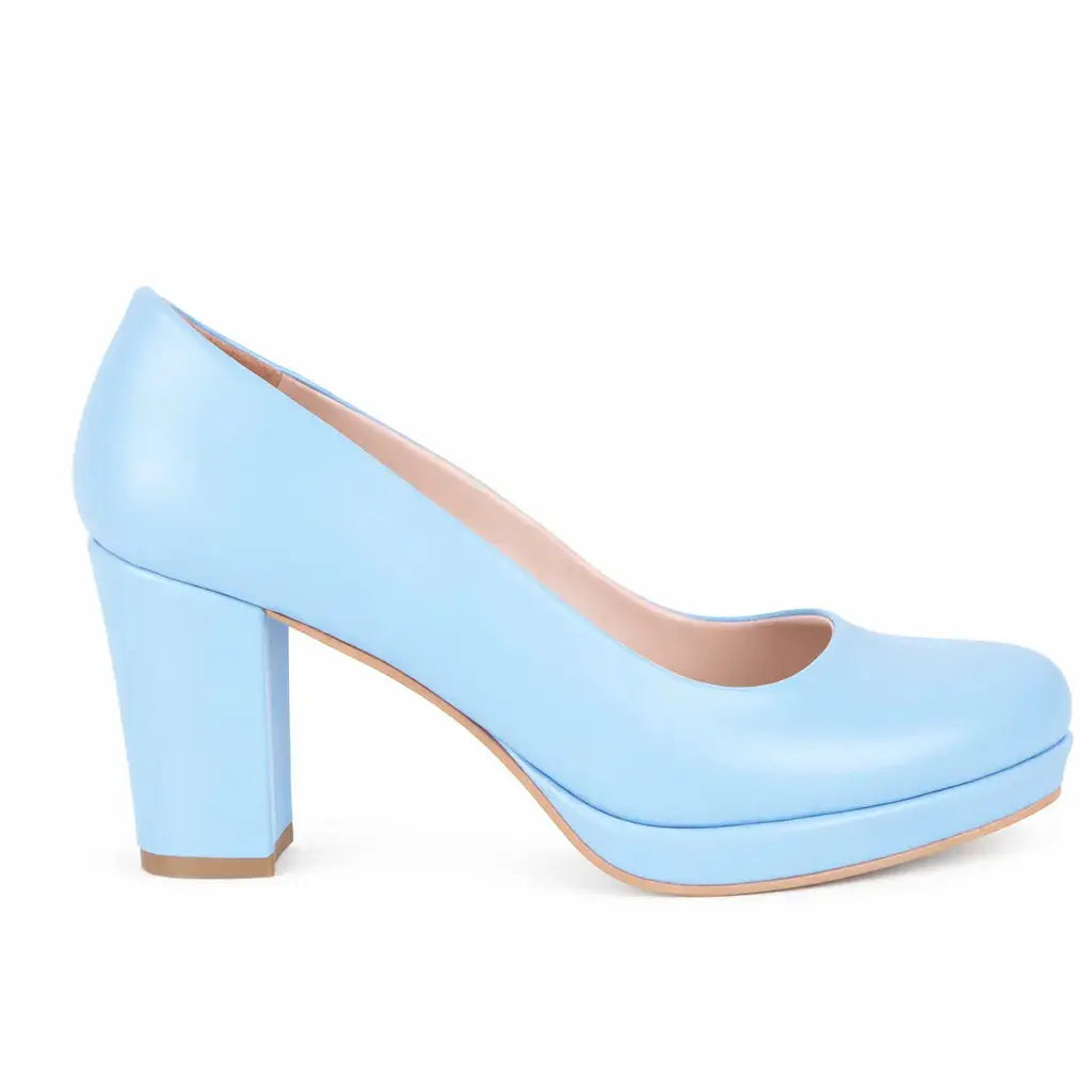 Bebe Mavi Topuklu Platform Ayakkabı MT-01 RUBRICA 