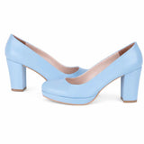 Bebe Mavi Topuklu Platform Ayakkabı MT-01 RUBRICA 