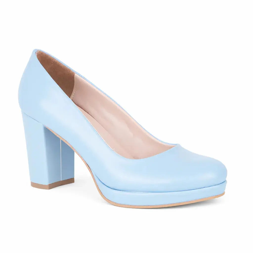 Bebe Mavi Topuklu Platform Ayakkabı MT-01 RUBRICA 