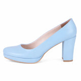 Bebe Mavi Topuklu Platform Ayakkabı MT-01 RUBRICA 