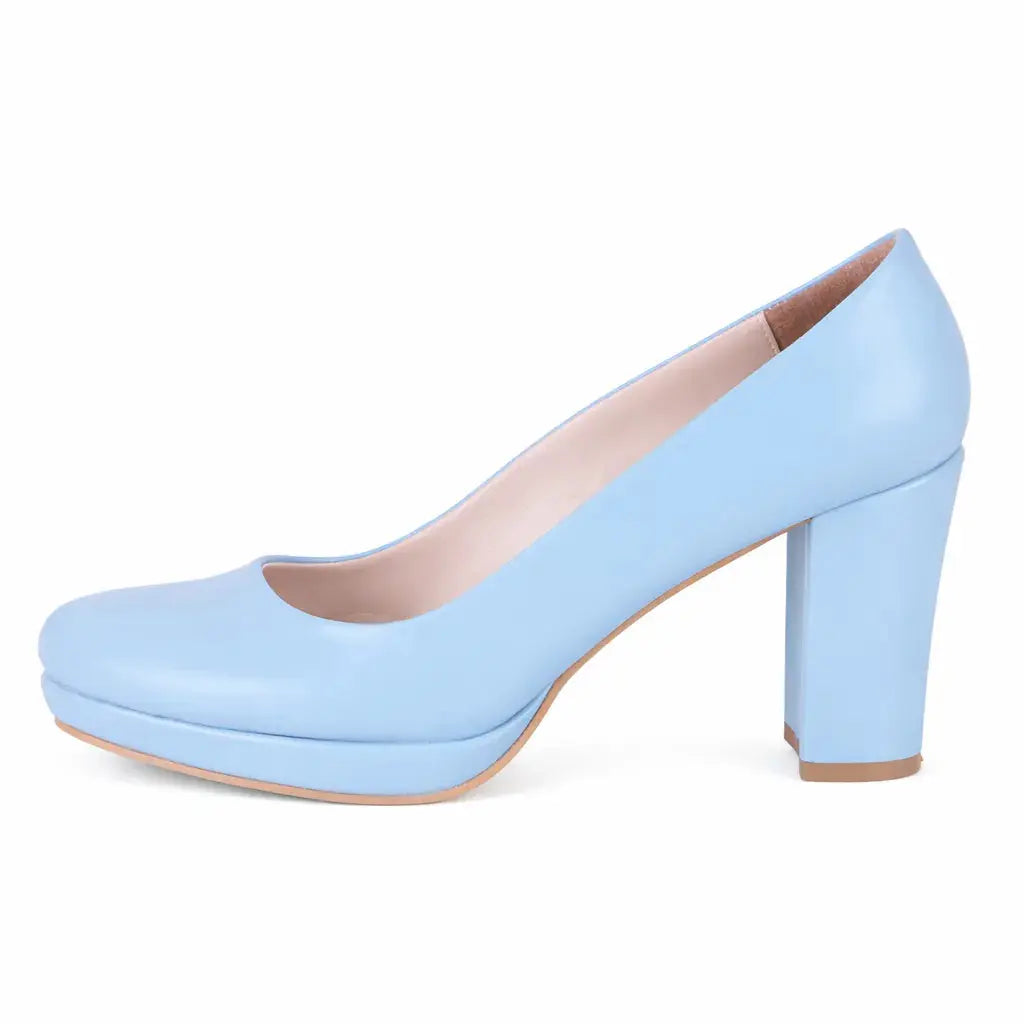 Bebe Mavi Topuklu Platform Ayakkabı MT-01 RUBRICA 