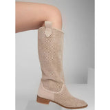 Bej Kadın Yazlık Delikli Çizme RA-8011