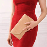 Bej Süet Zincirli Abiye Çanta SH-01 RUBRICA 