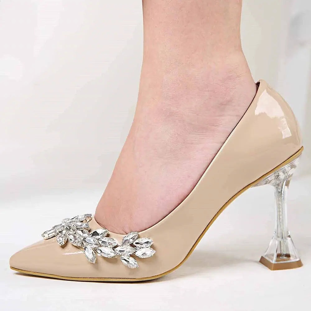 Bej Taş Detaylı Topuklu Ayakkabı RA-510