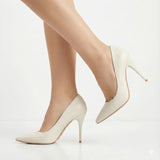 Beyaz Abiye Çanta Ayakkabı Kombin RA-021 RUBRICA 