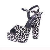 Dalmaçya Baskı Kadın Yüksek Topuklu Ayakkabı MA-027 RUBRICA 