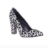 Dalmaçya Baskı Kalın Stiletto Ayakkabı Çanta Takım RA-023 RUBRICA 