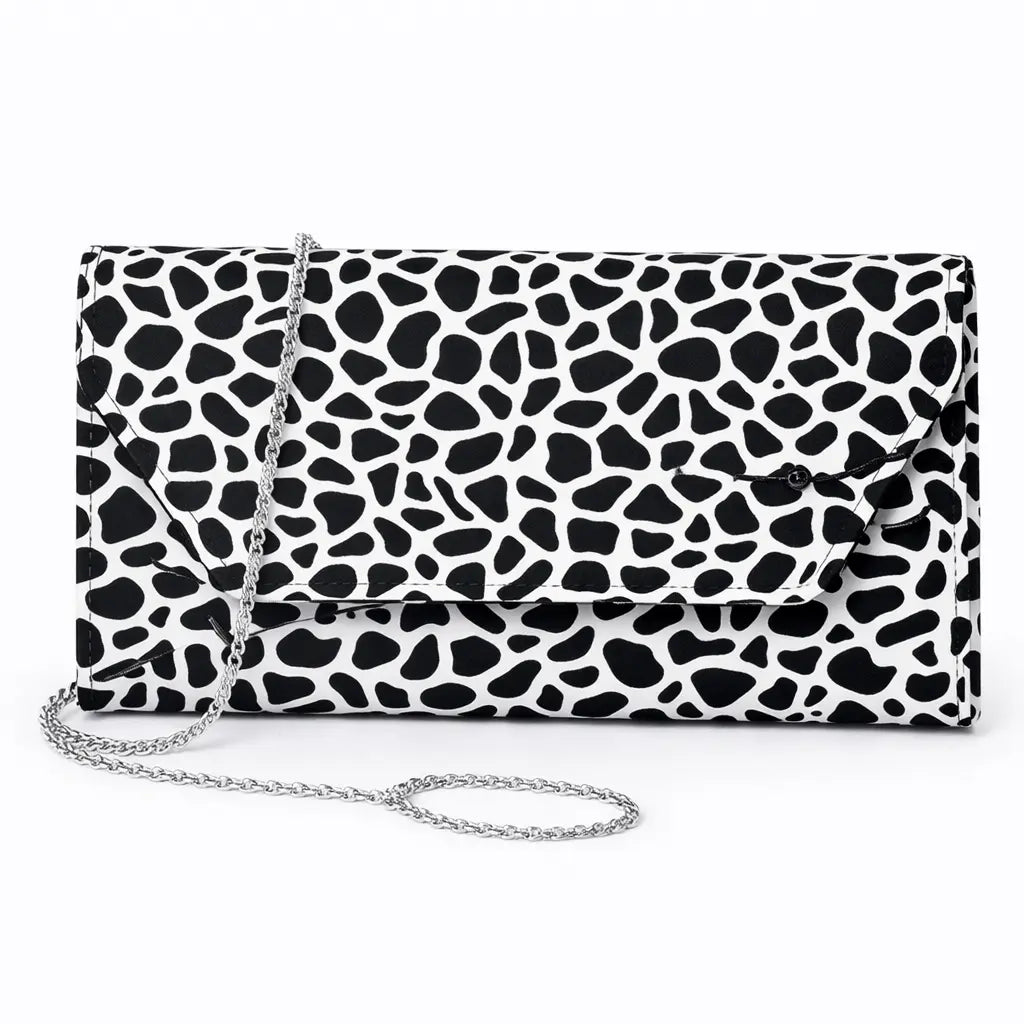 Dalmaçya Baskı Kalın Topuklu Ayakkabı Çanta Takım RA-024 RUBRICA 