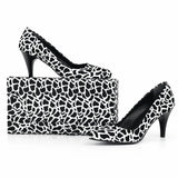 Dalmaçya Baskı Topuklu Ayakkabı Çanta Takım RA-017 RUBRICA 