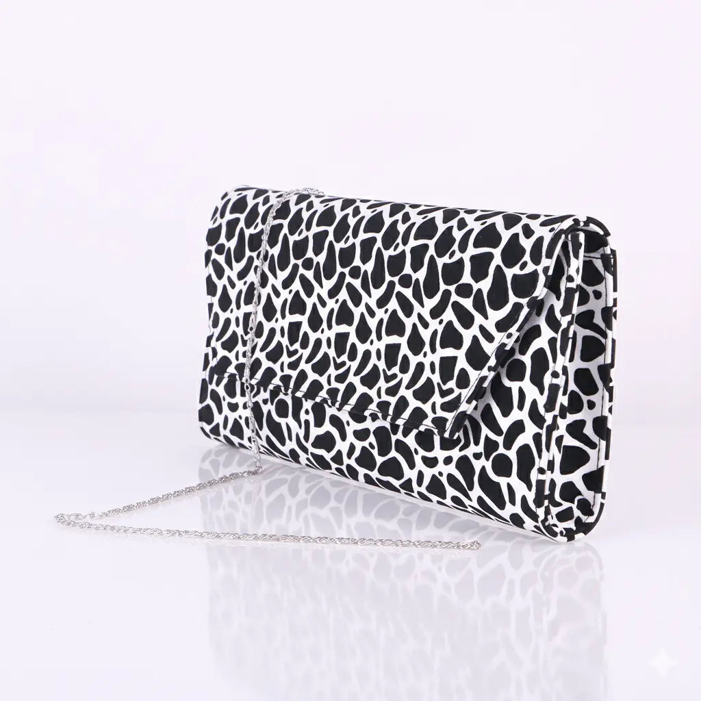 Dalmaçya Baskı Yüksek Topuklu Ayakkabı Çanta Takım RA-027 RUBRICA 