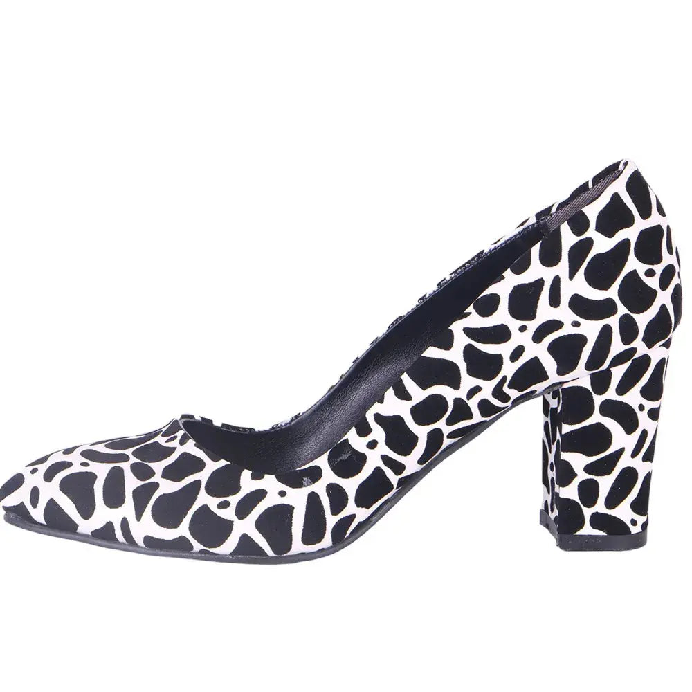 Dalmaçya Desenli Kısa Topuklu Ayakkabı MA-024