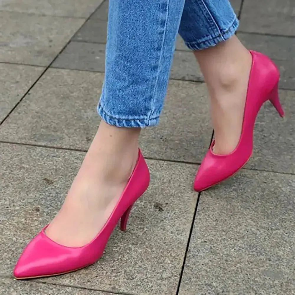 Fuşya 7 cm Topuklu Ayakkabı MA-017
