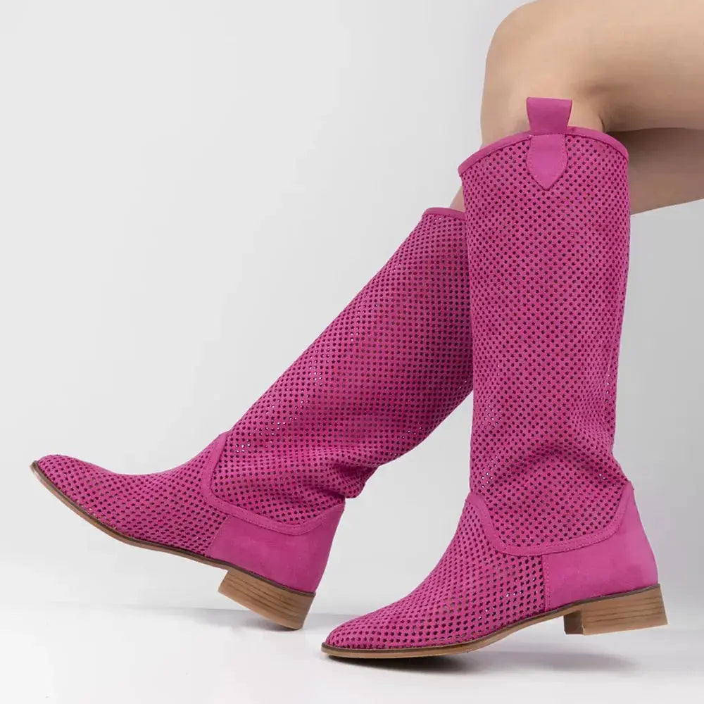 Fuşya Kadın Yazlık Delikli Çizme RA-8011