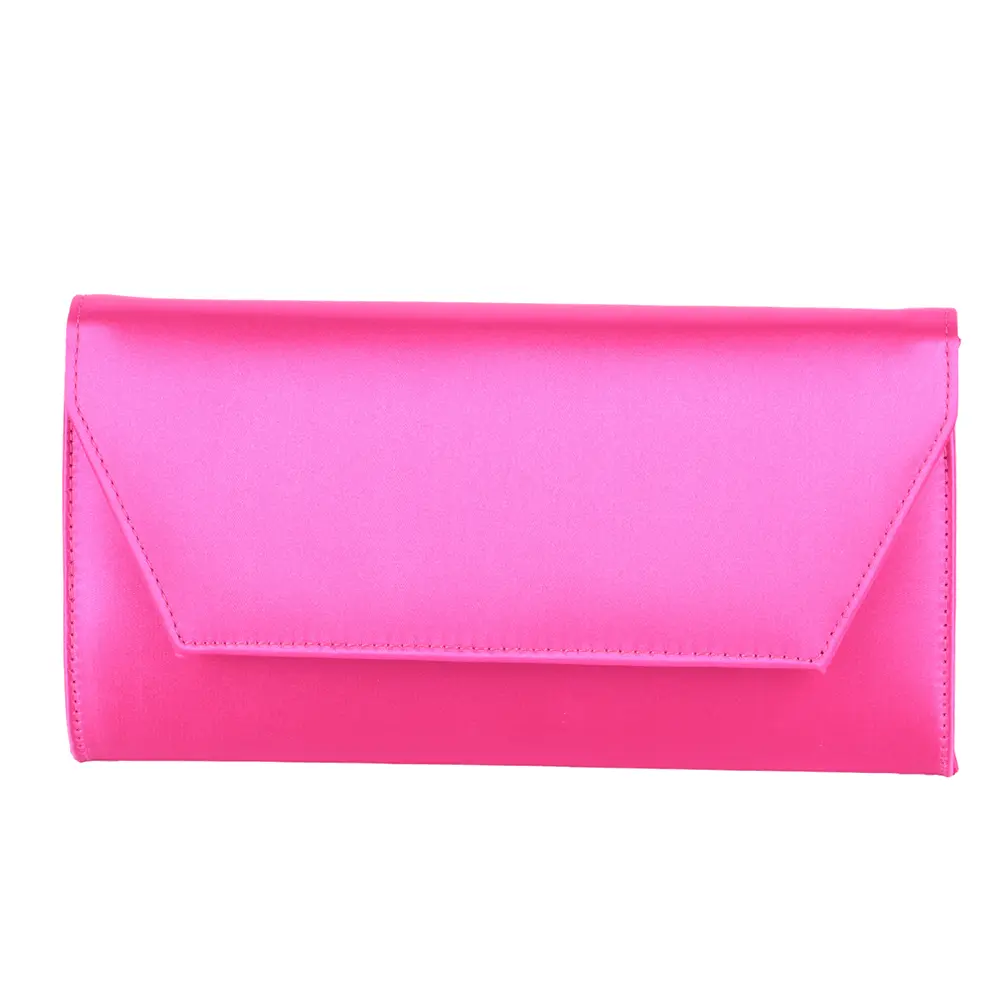 Fuşya Saten Topuklu Ayakkabı Çanta Set RA-023 RUBRICA 