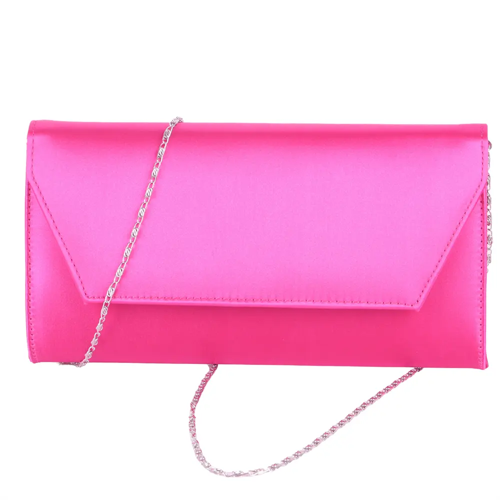 Fuşya Saten Topuklu Ayakkabı Çanta Set RA-023 RUBRICA 