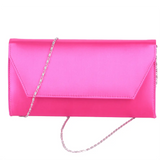 Fuşya Saten Topuklu Ayakkabı Çanta Set RA-023 RUBRICA 