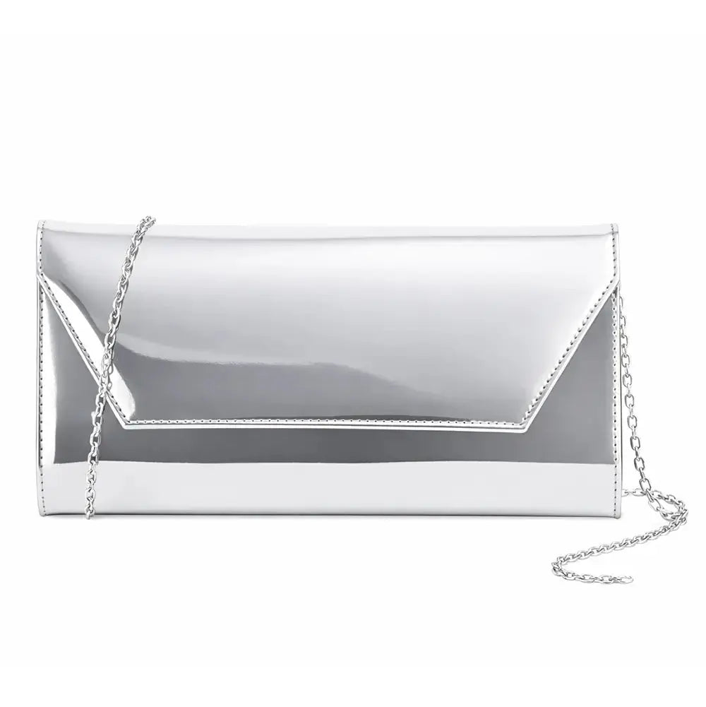 Gümüş Abiye Ayakkabı ve Çanta Kombin RA-021 RUBRICA 