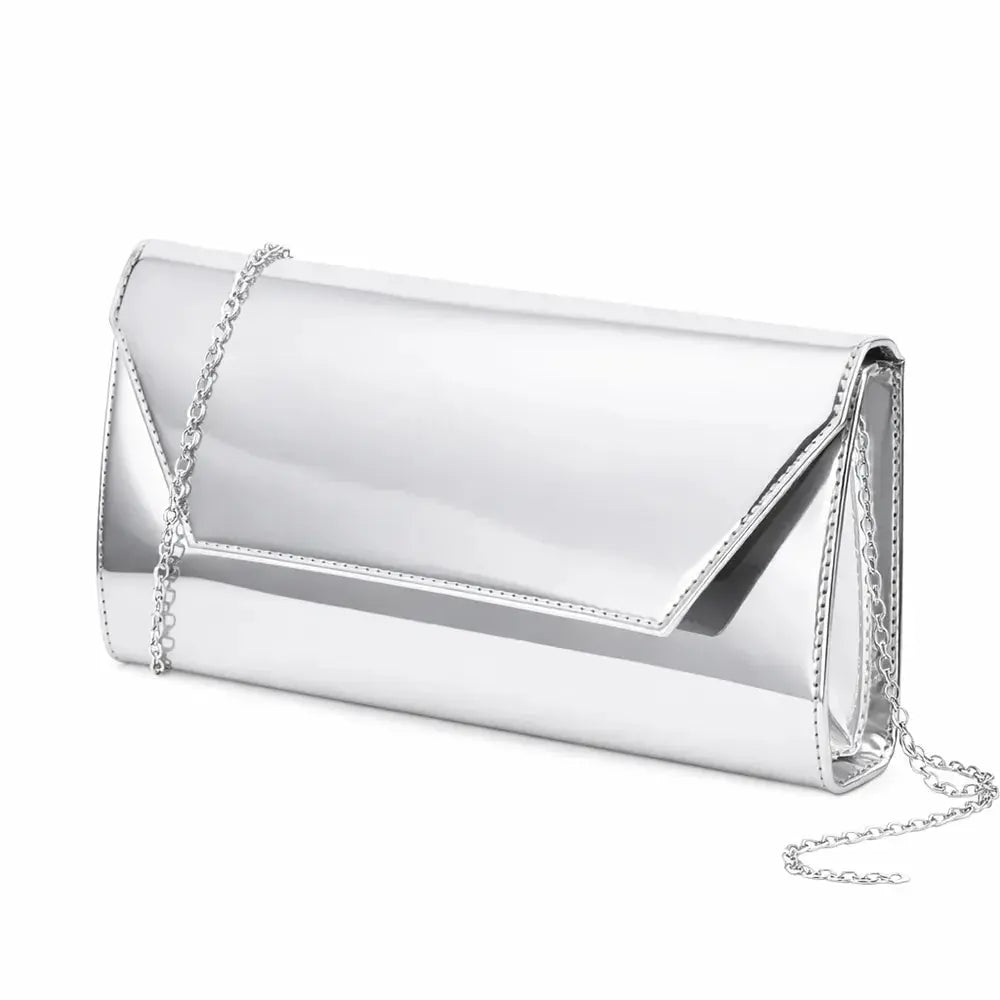 Gümüş Abiye Ayakkabı ve Çanta Kombin RA-021 RUBRICA 