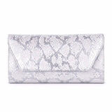 Gümüş Baskı Stiletto Ayakkabı Çanta Takım RA-021