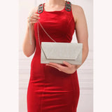 Gümüş Çupra Zincirli Abiye Çanta SH-01 RUBRICA 