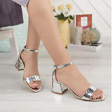 Gümüş Tek Bant Topuklu Ayakkabı RA-155