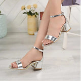 Gümüş Tek Bant Topuklu Ayakkabı RA-155