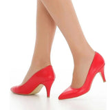 Kırmızı 7 cm Topuklu Ayakkabı MA-017