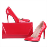 Kırmızı Abiye Çanta Ayakkabı Kombin RA-021 RUBRICA 