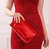 Kırmızı Rugan Zincirli Abiye Çanta SH-01 RUBRICA 