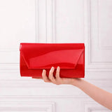 Kırmızı Rugan Zincirli Abiye Çanta SH-01 RUBRICA 