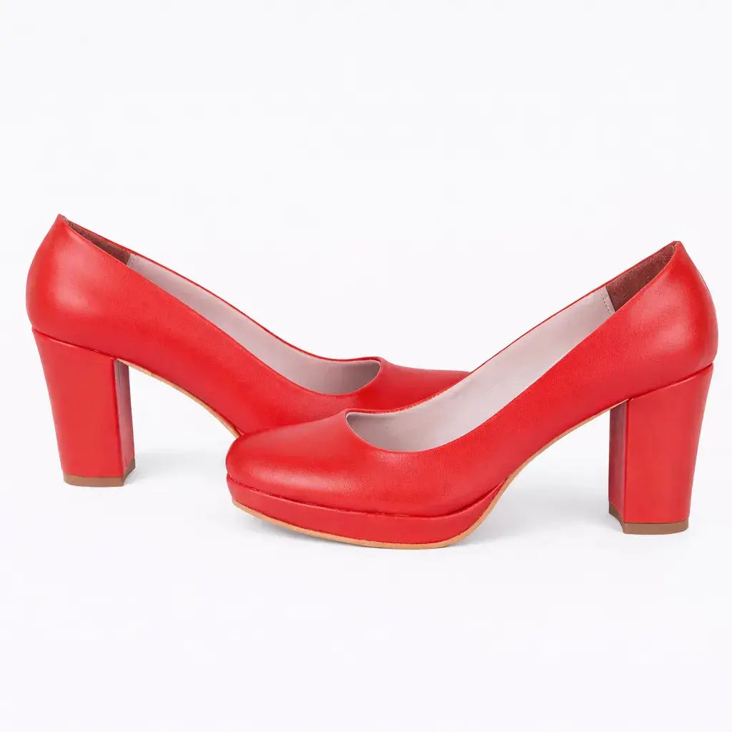 Kırmızı Topuklu Platform Ayakkabı MT-01 RUBRICA 