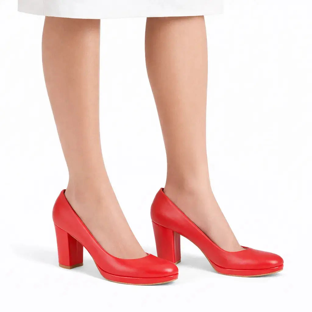 Kırmızı Topuklu Platform Ayakkabı MT-01 RUBRICA 