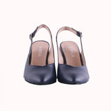 Lacivert Bilekten Bağlamalı Kalın Topuklu Ayakkabı MA-028