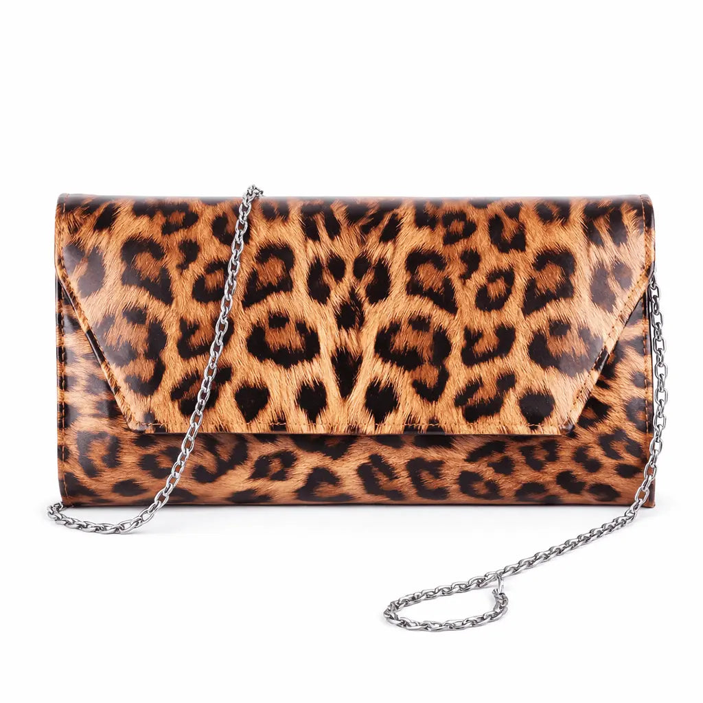 Leopar Baskı Topuklu Ayakkabı Çanta Takım RA-024 RUBRICA 