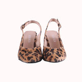 Leopar Bilekten Bağlamalı Kalın Topuklu Ayakkabı MA-028