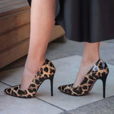 Leopar Rugan İnce Topuklu Stiletto Ayakkabı MA-021