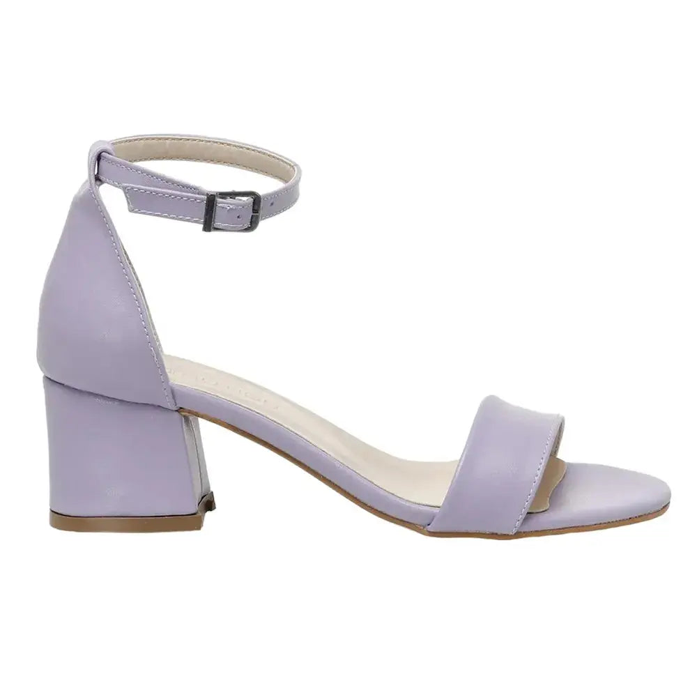 Lila Tek Bant Topuklu Ayakkabı RA-155